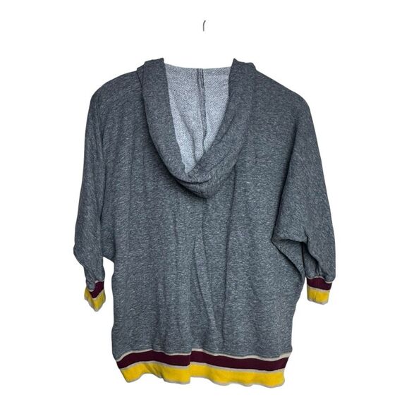 Current Elliott the cropped sleeve sweatshirt heather with stripe size 0 - Picture 2 of 6